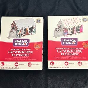 Cat scratcher playhouse set of 2